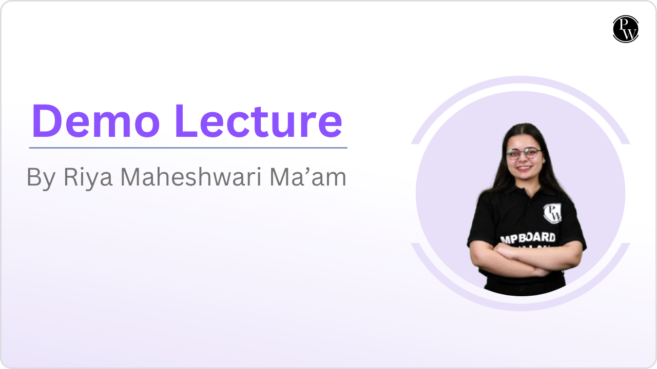 Demo Lecture by Riya Maheshwari Ma'am || Only Video