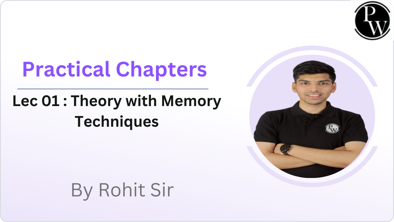 Practical Chapters 01 : Theory with Memory Techniques || Video Only || Rescheduled @6:30PM