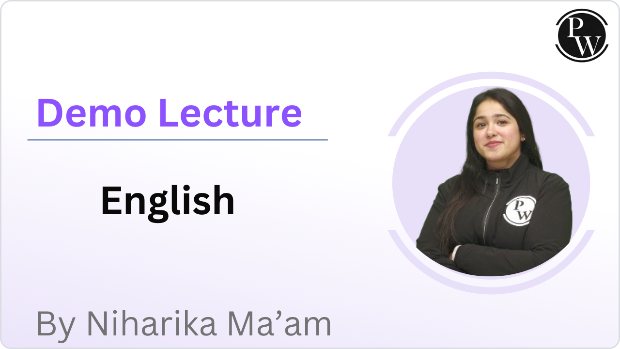  Demo Lecture By Niharika Ma'am (English)