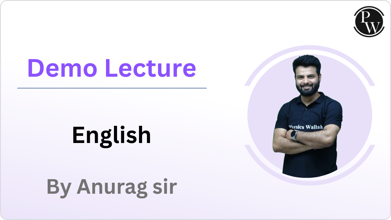 Demo Lecture By Anurag Sir (English)