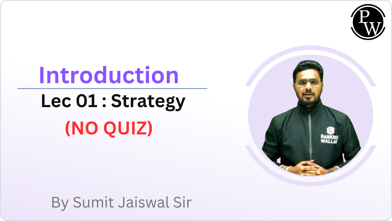 Introduction 01 : Strategy || (NO QUIZ)