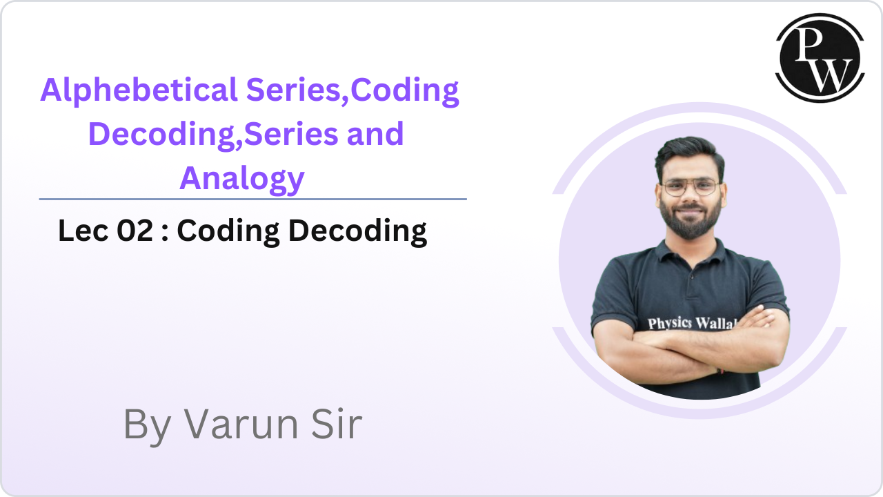 Alphebetical Series,Coding Decoding,Series and Analogy 02 : Coding Decoding
