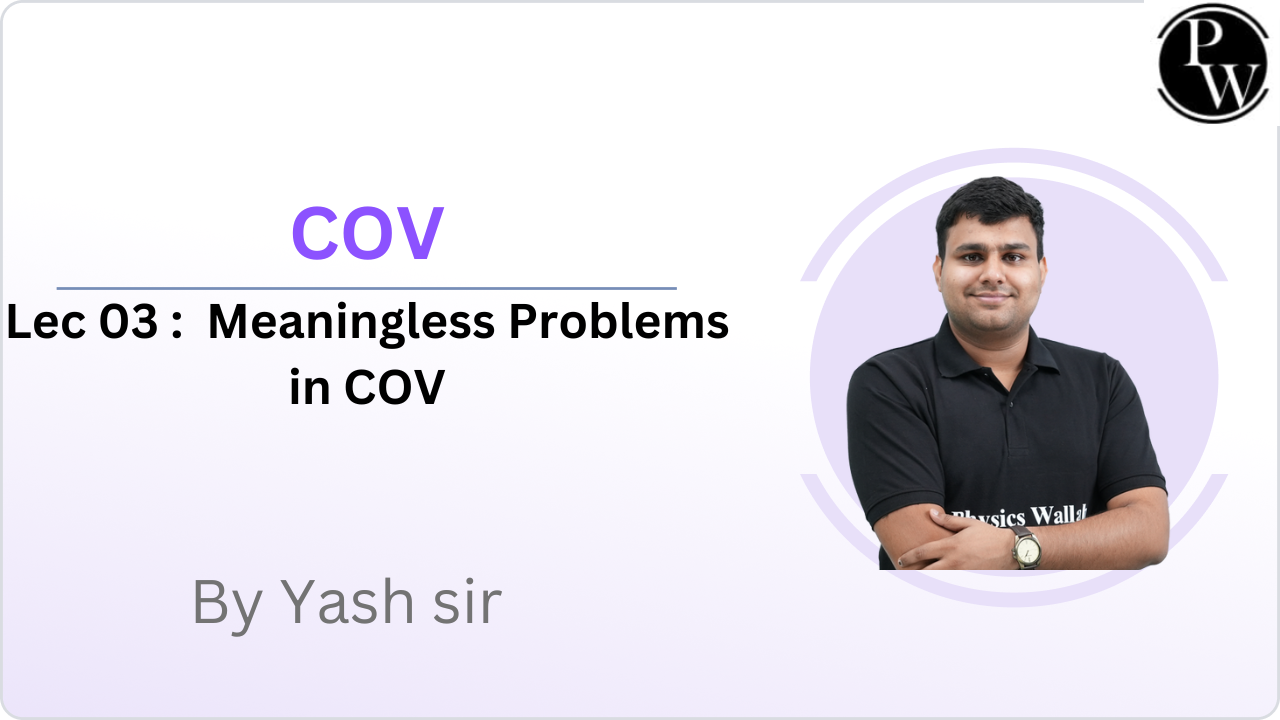 COV 03 : Meaningless Problems in COV