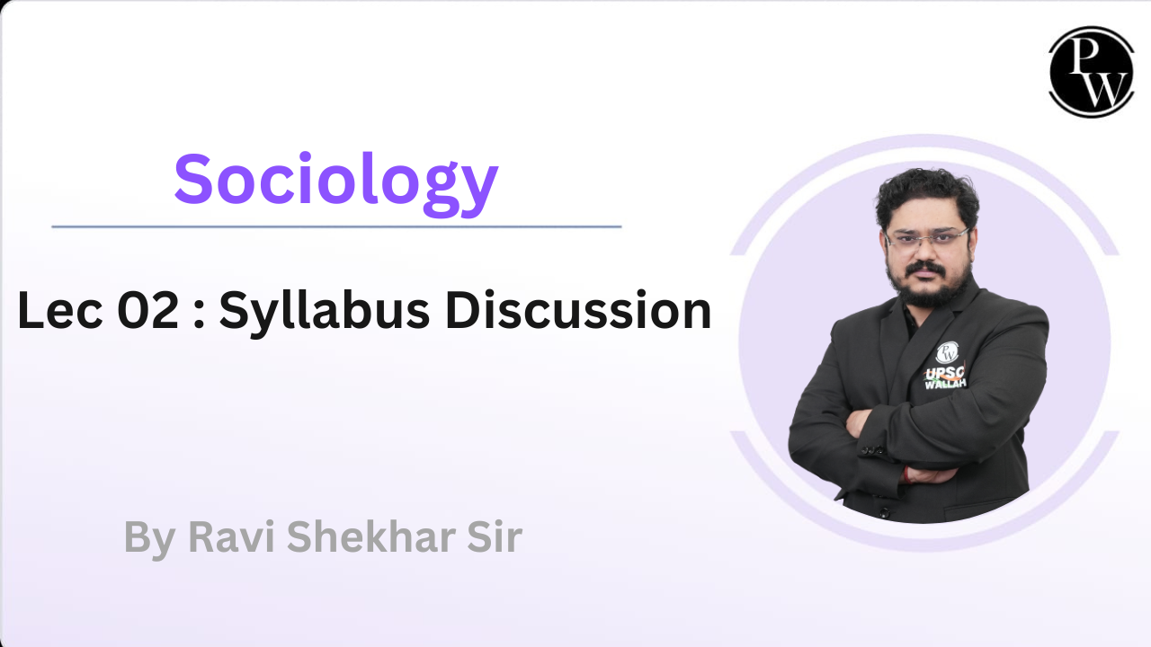 Sociology 02 : Syllabus Discussion 
