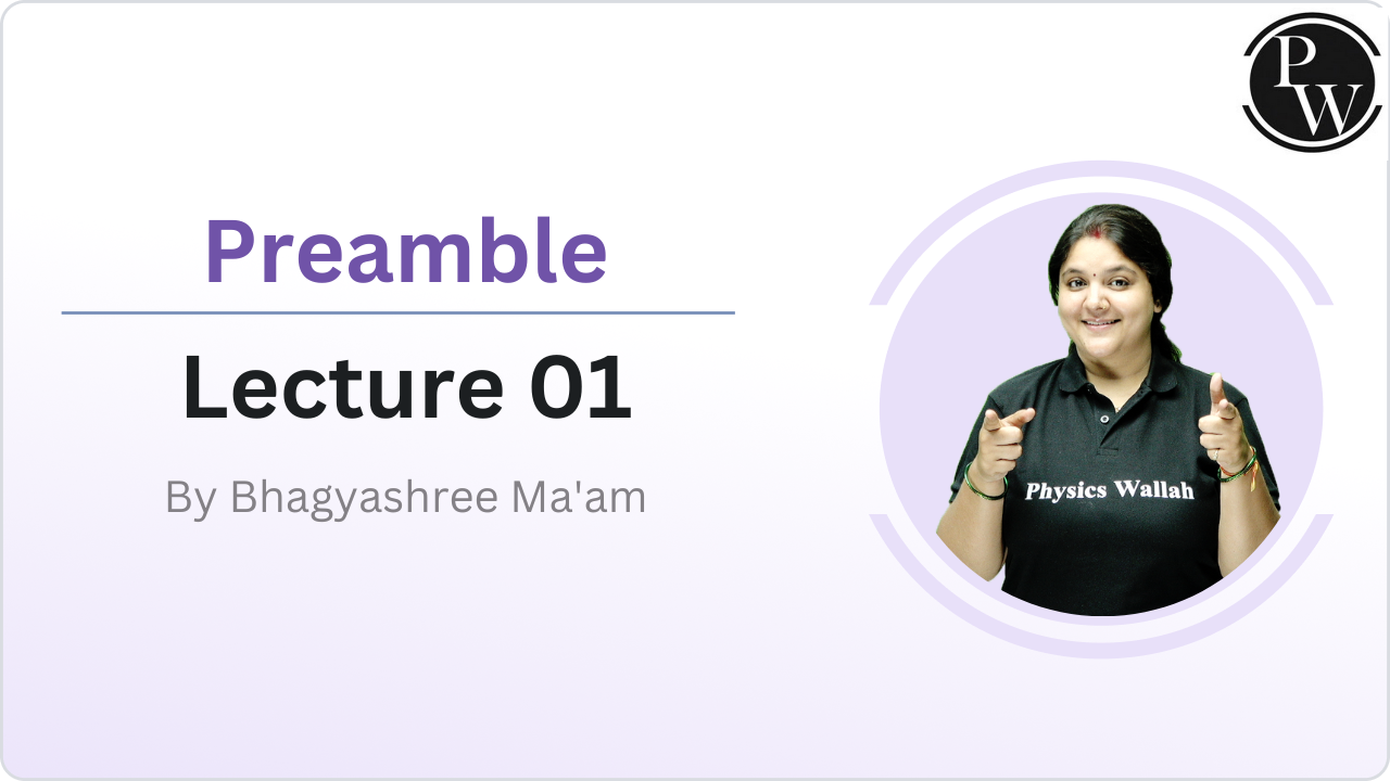 Preamble : Lecture 01