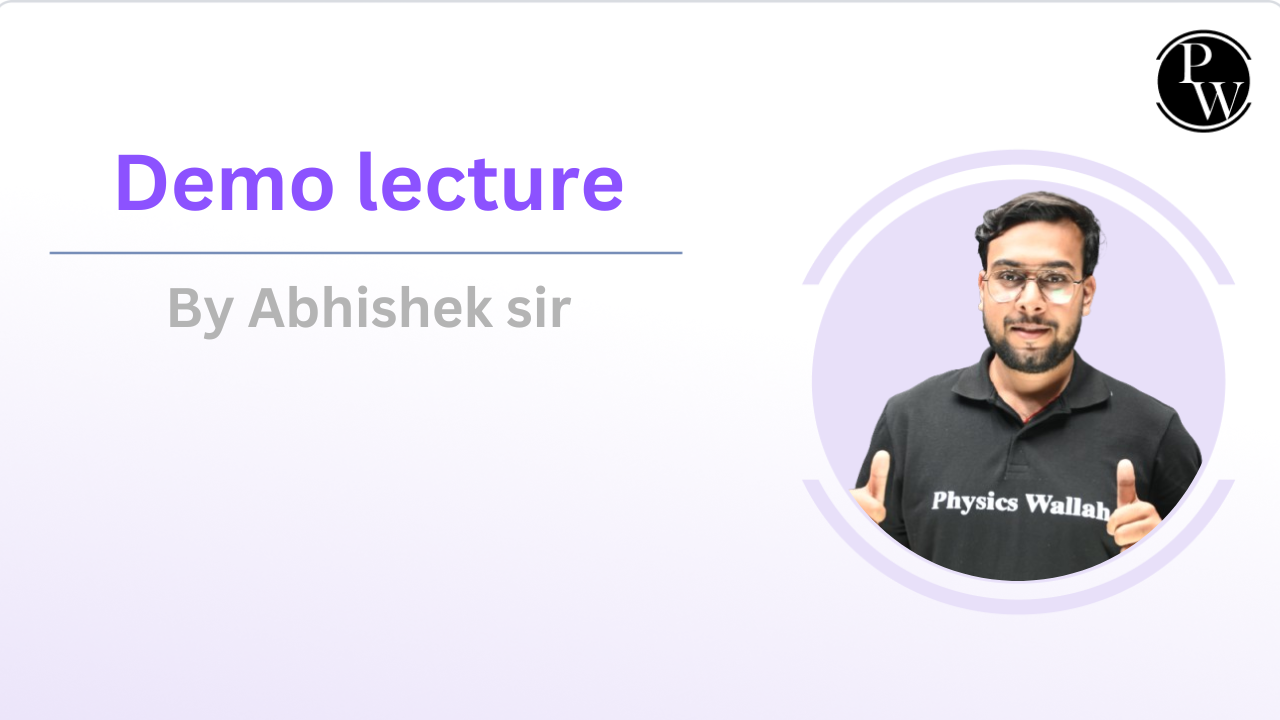 Demo Lecture by Abhishek Sir