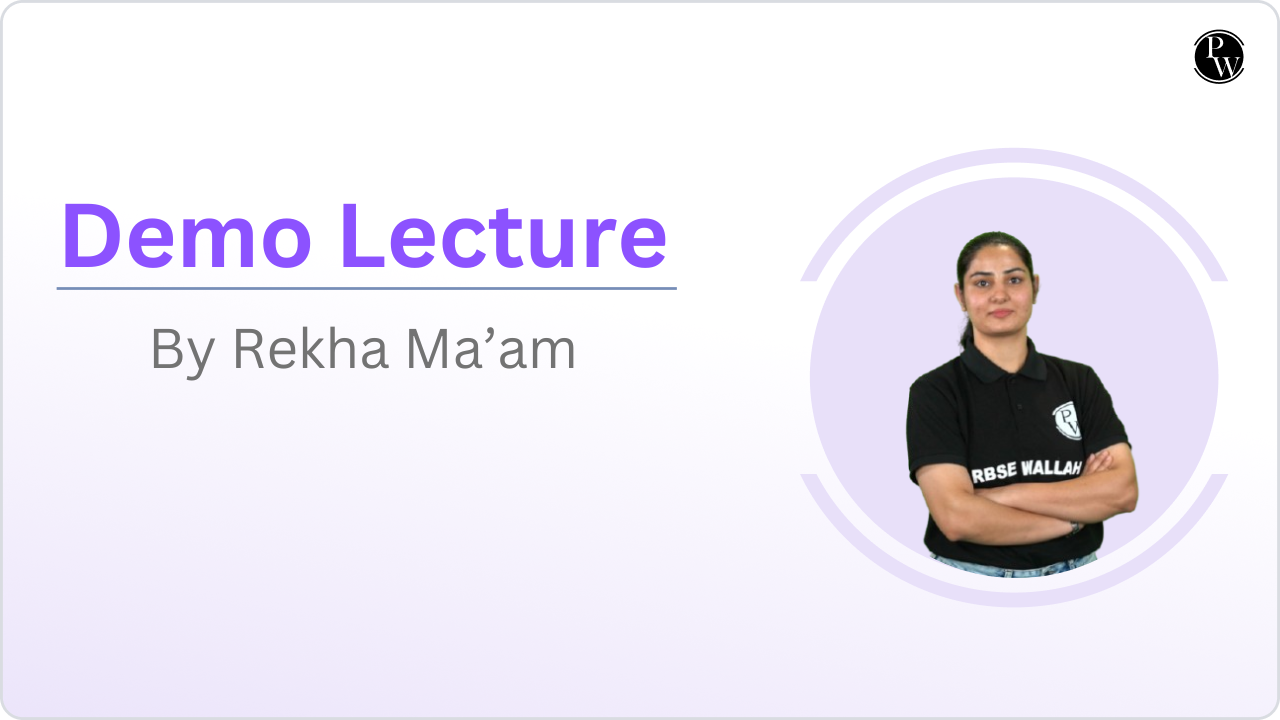 Demo Lecture by Rekha Ma'am || Only Video