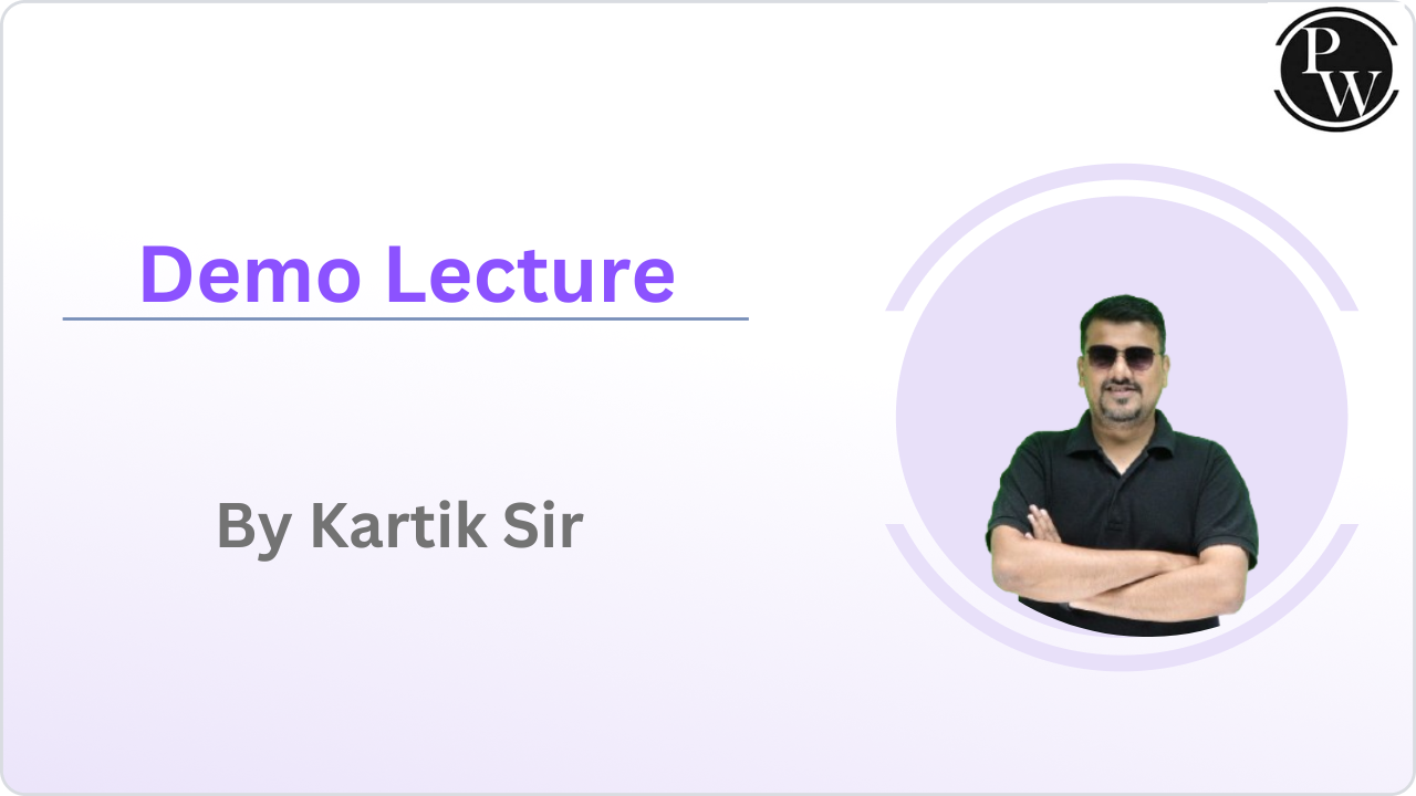 Demo Lecture By Kartik Sir