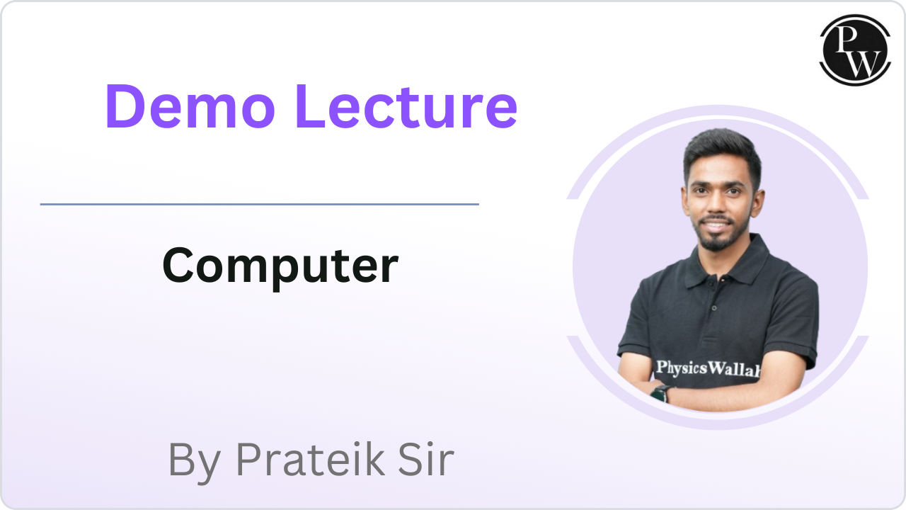 Demo Lecture By Prateik Sir (Computer)