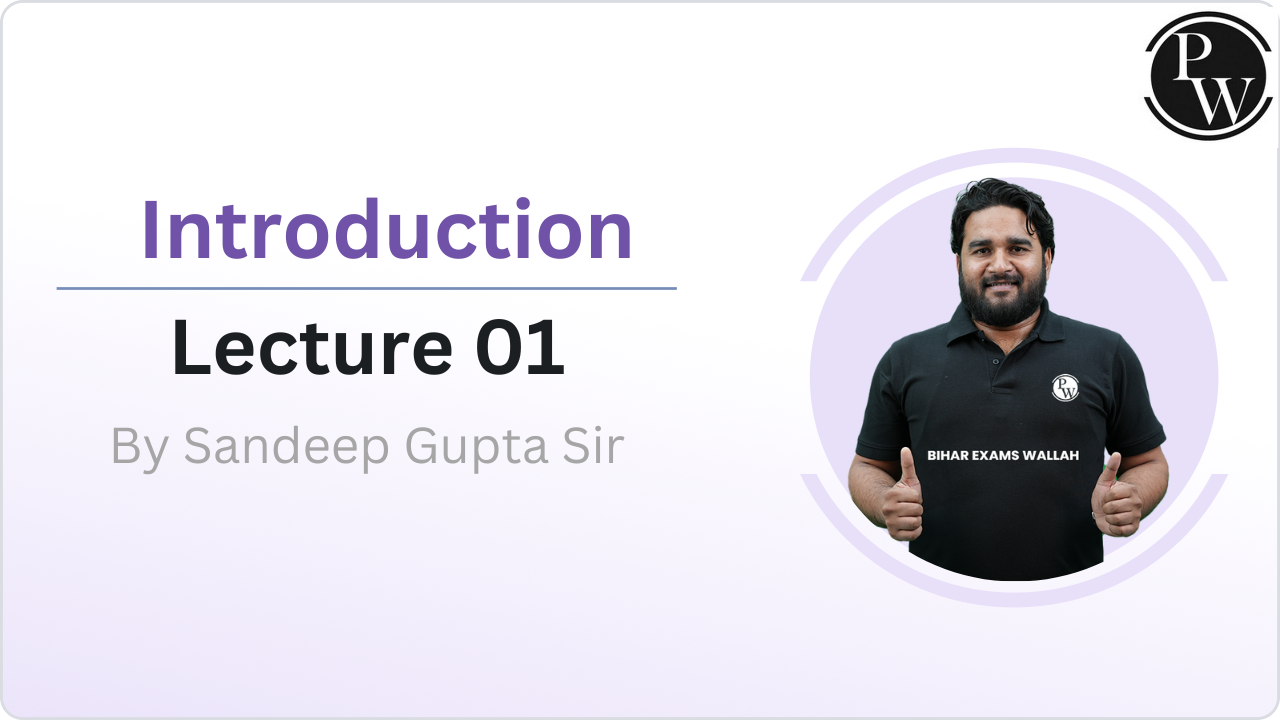 Introduction : Lecture 01