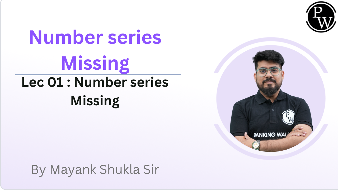 Number series Missing 01 : Number series Missing
