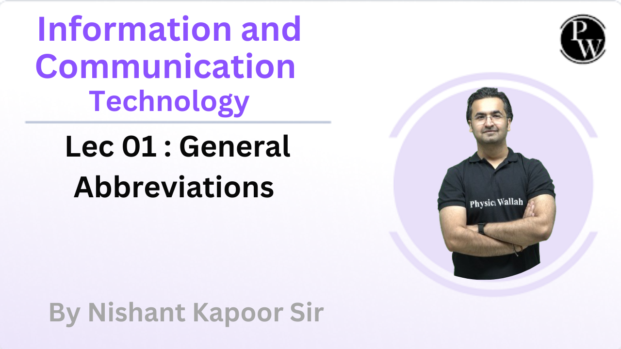 Information and Communication Technology 01 : General abbreviations