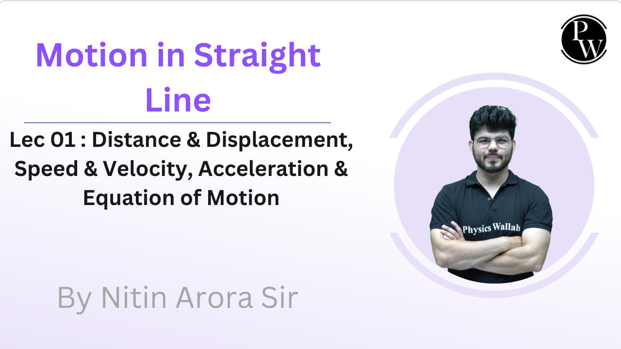 Motion in Straight Line 01 : Distance & Displacement || Speed & Velocity || Acceleration || Equation of Motion