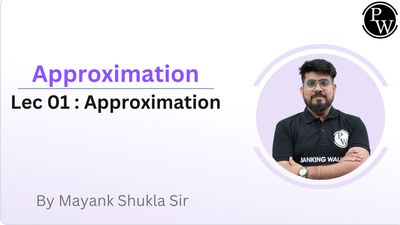 Approximation 01 : Approximation