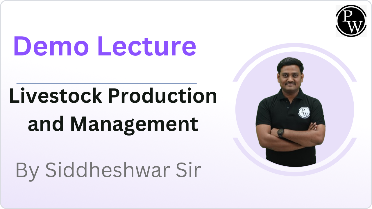 Demo Lecture by Siddheshwar Sir || Livestock Production and Management