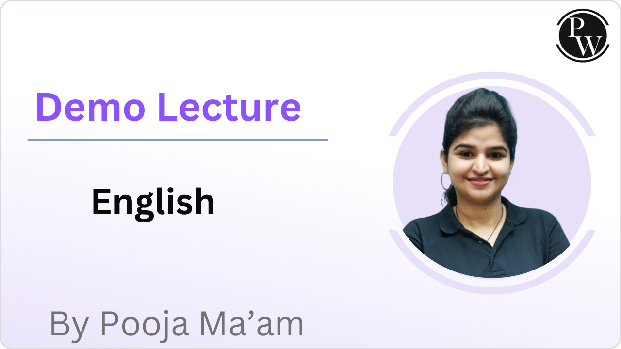 Demo Lecture by Pooja Ma'am (English)