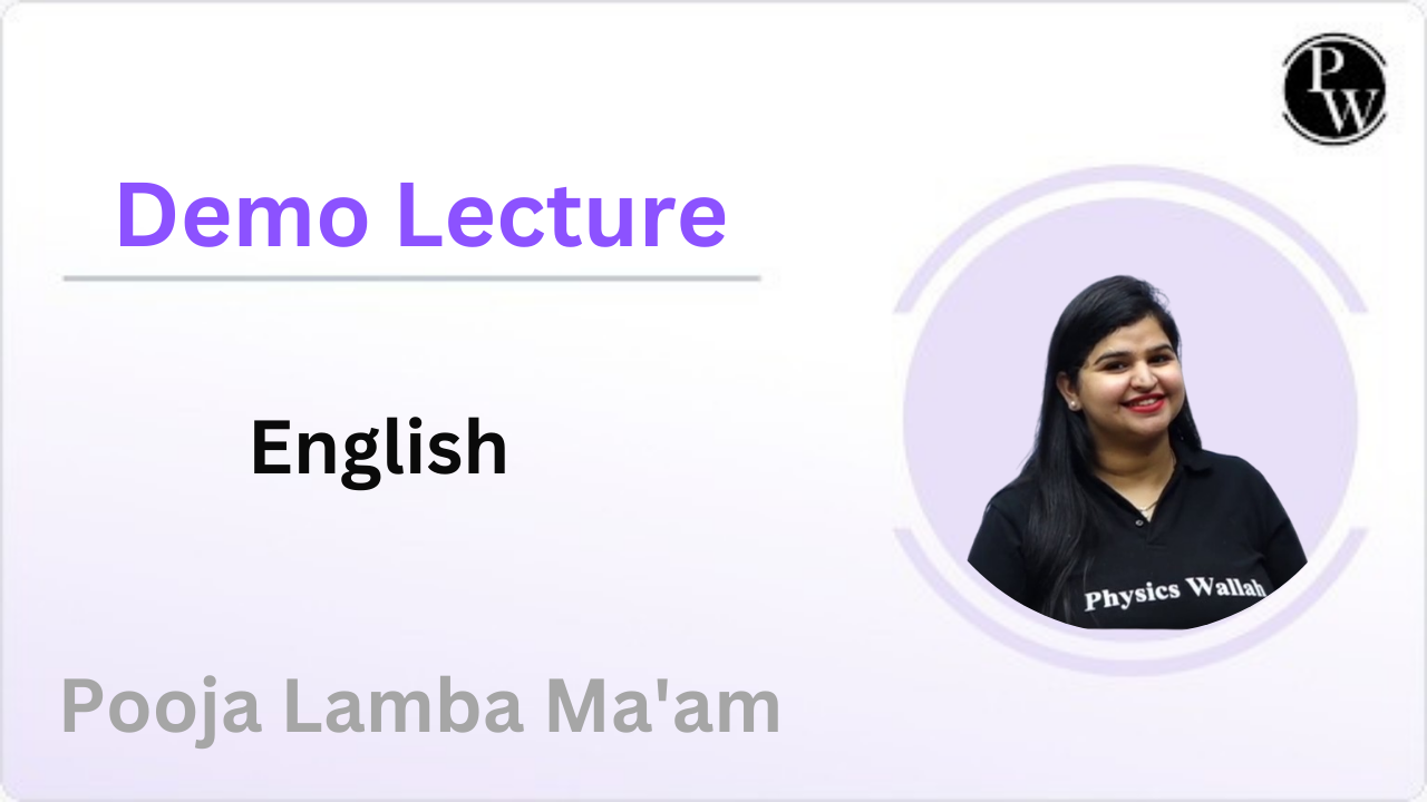 Demo Lecture By Pooja Lamba Ma'am