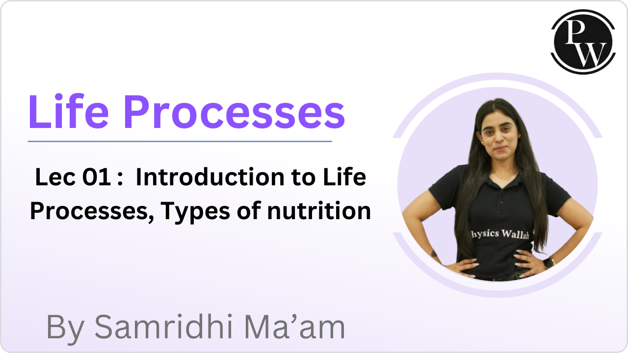 Life Processes 01 : Introduction to Life Processes || Types of nutrition || Mechanism of Photosynthesis 