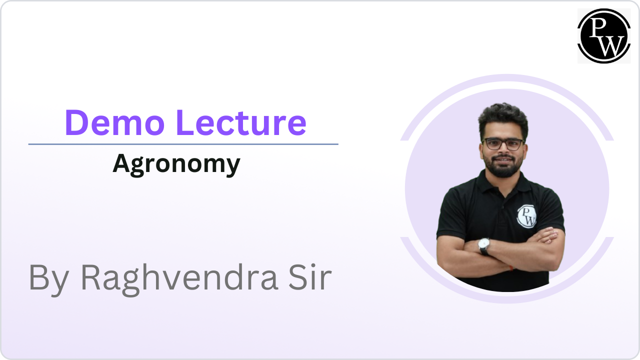Demo Lecture by Raghvendra Sir || Agronomy	