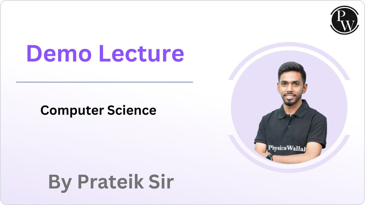 Demo Lecture By Prateik Sir (Computer Science)