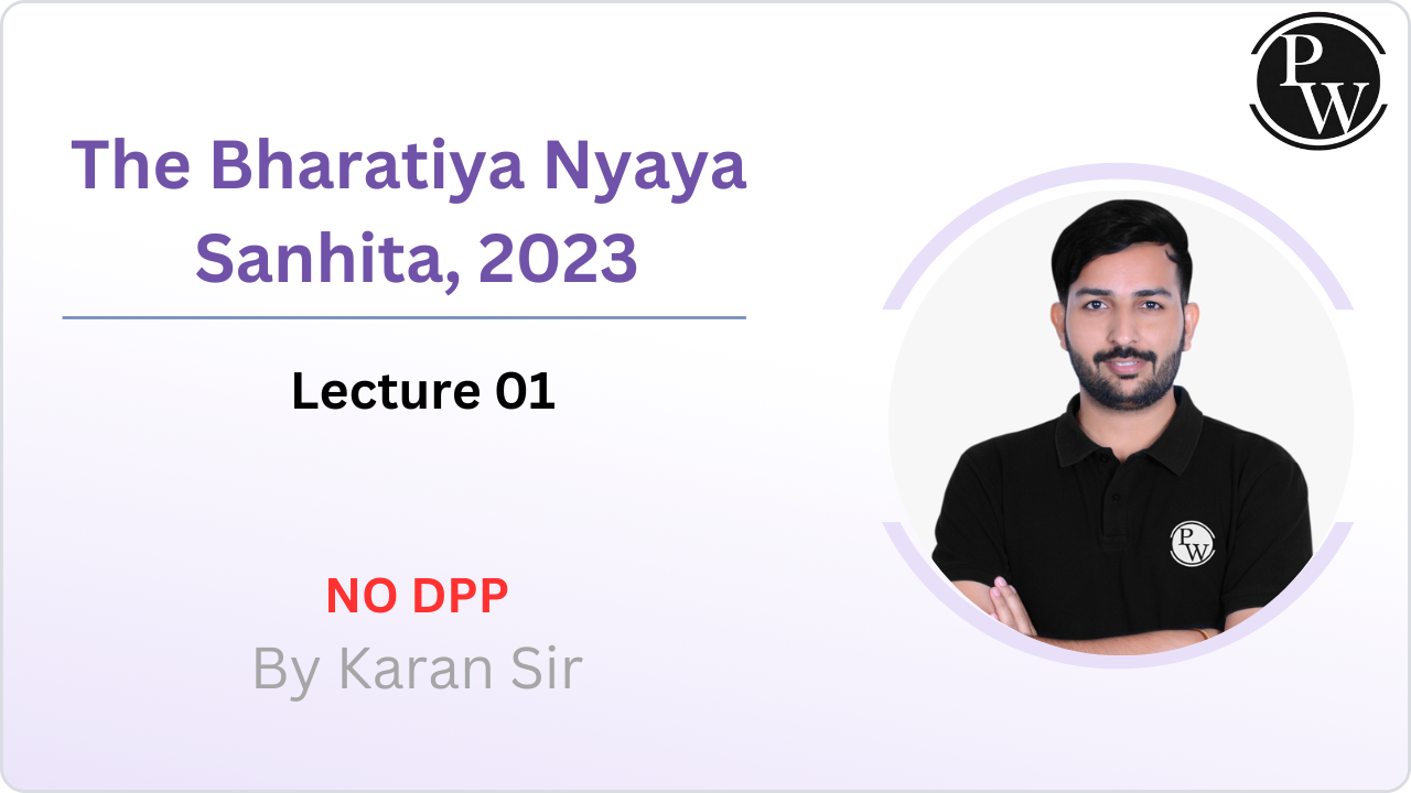 The Bharatiya Nyaya Sanhita, 2023 : Lecture 01 || NO DPP