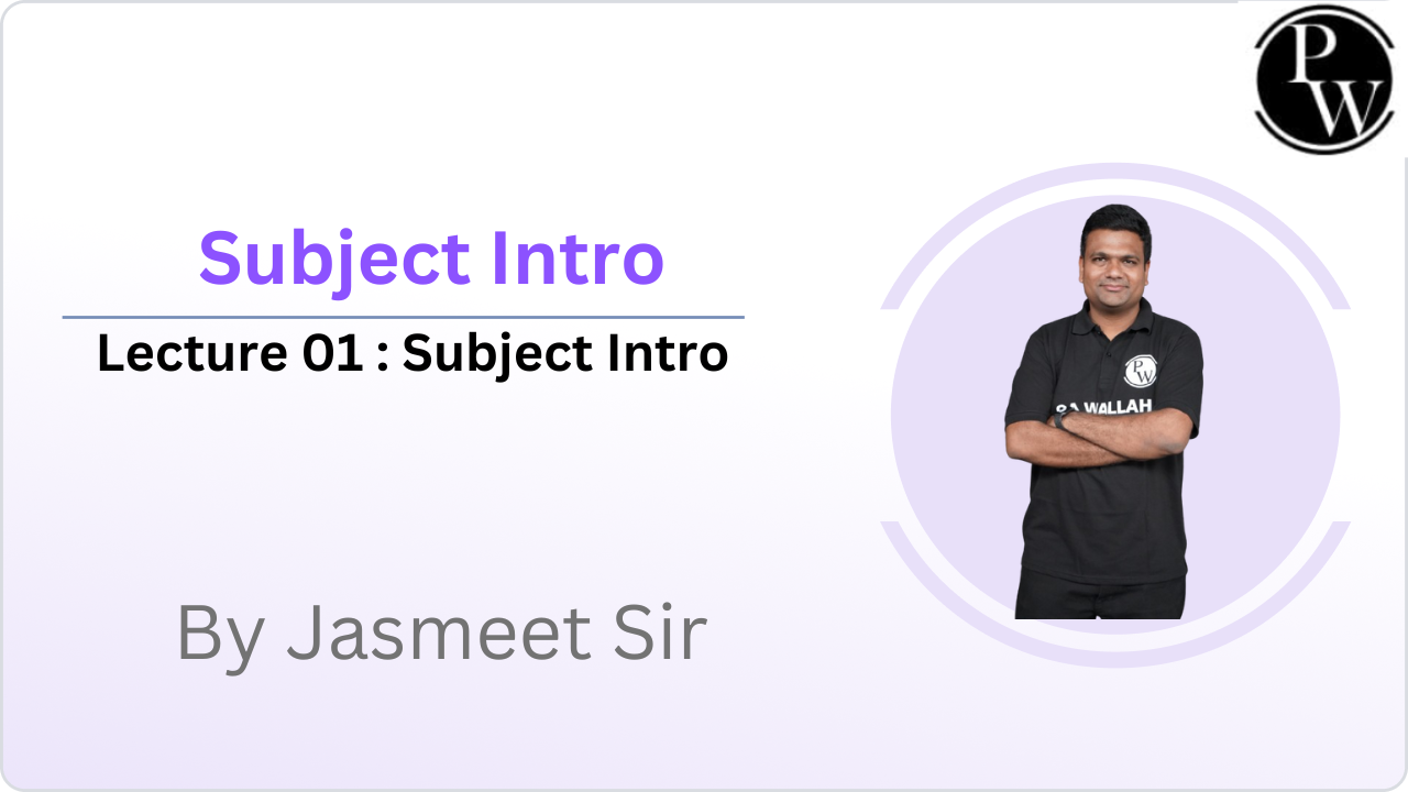 Subject Intro 01 : Subject Intro || Video Only