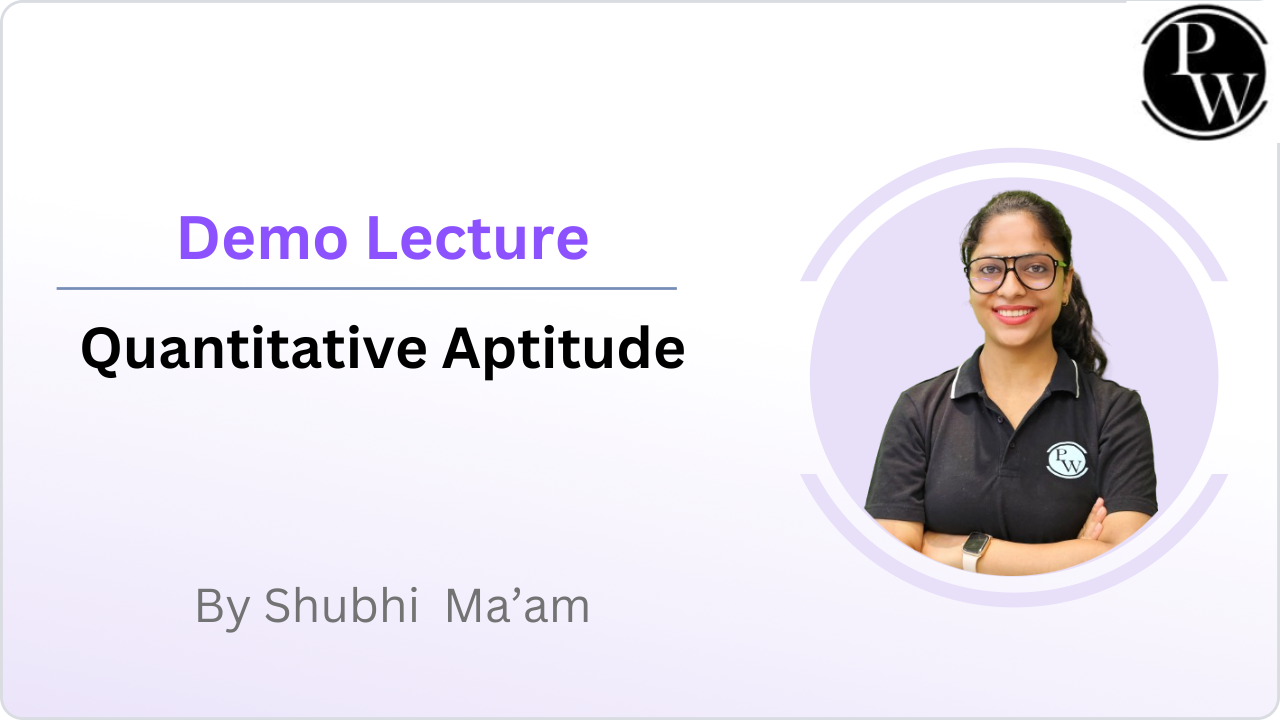 Demo Lecture of Quantitative Aptitude