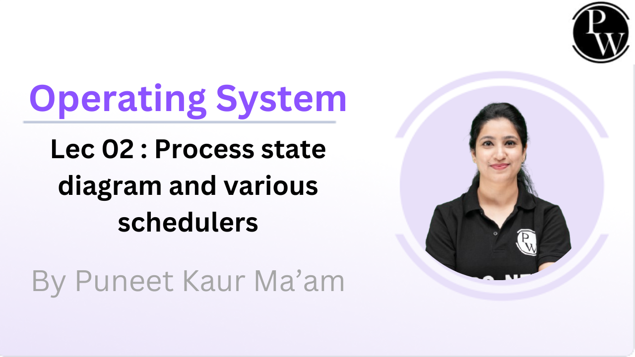 Operating System 02 : Process state diagram and various schedulers