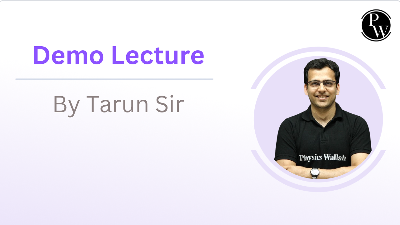 Demo Lecture By Tarun Sir || Only Video