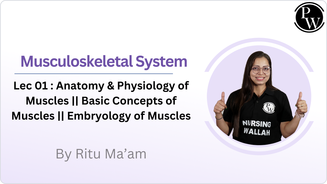 Musculoskeletal System 01 : Anatomy & Physiology of Muscles || Basic Concepts of Muscles || Embryology of Muscles
