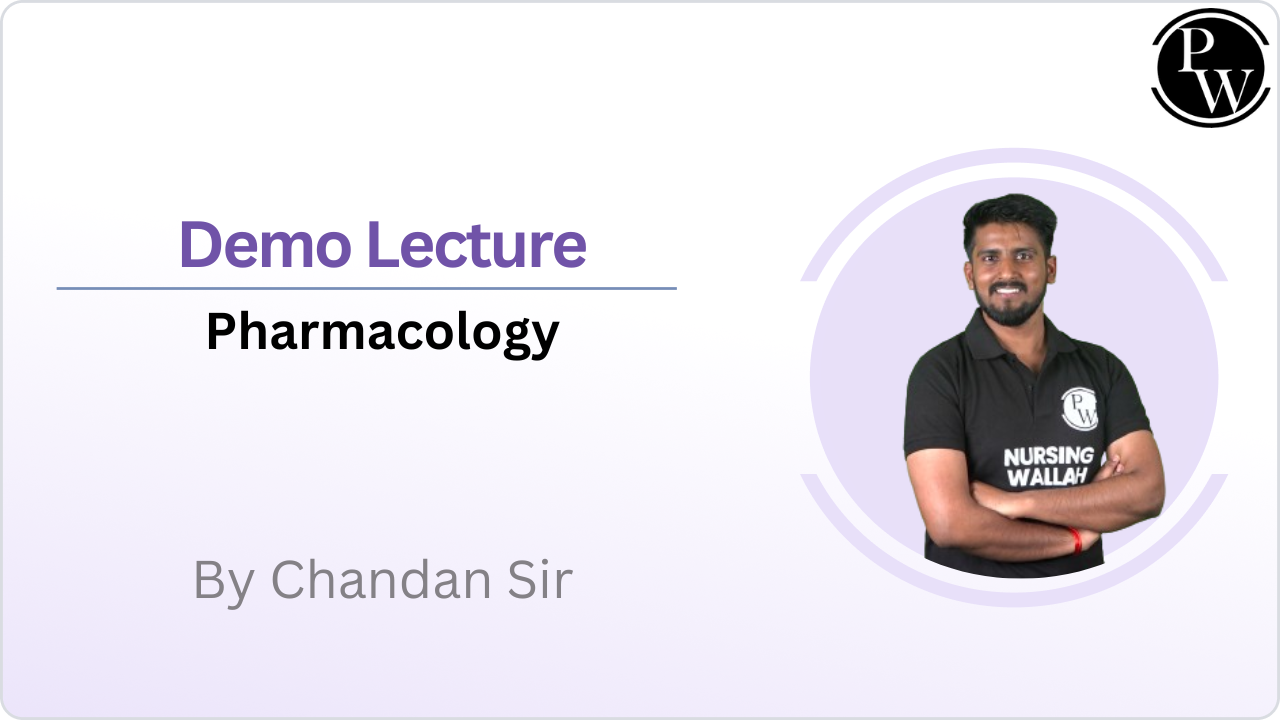Demo Lecture (Pharmacology) By Chandan Sir
