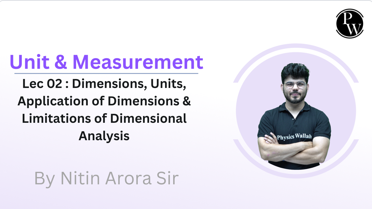 Unit & Measurement 02 : Dimensions || Units || Application of Dimensions || Limitations of Dimensional Analysis