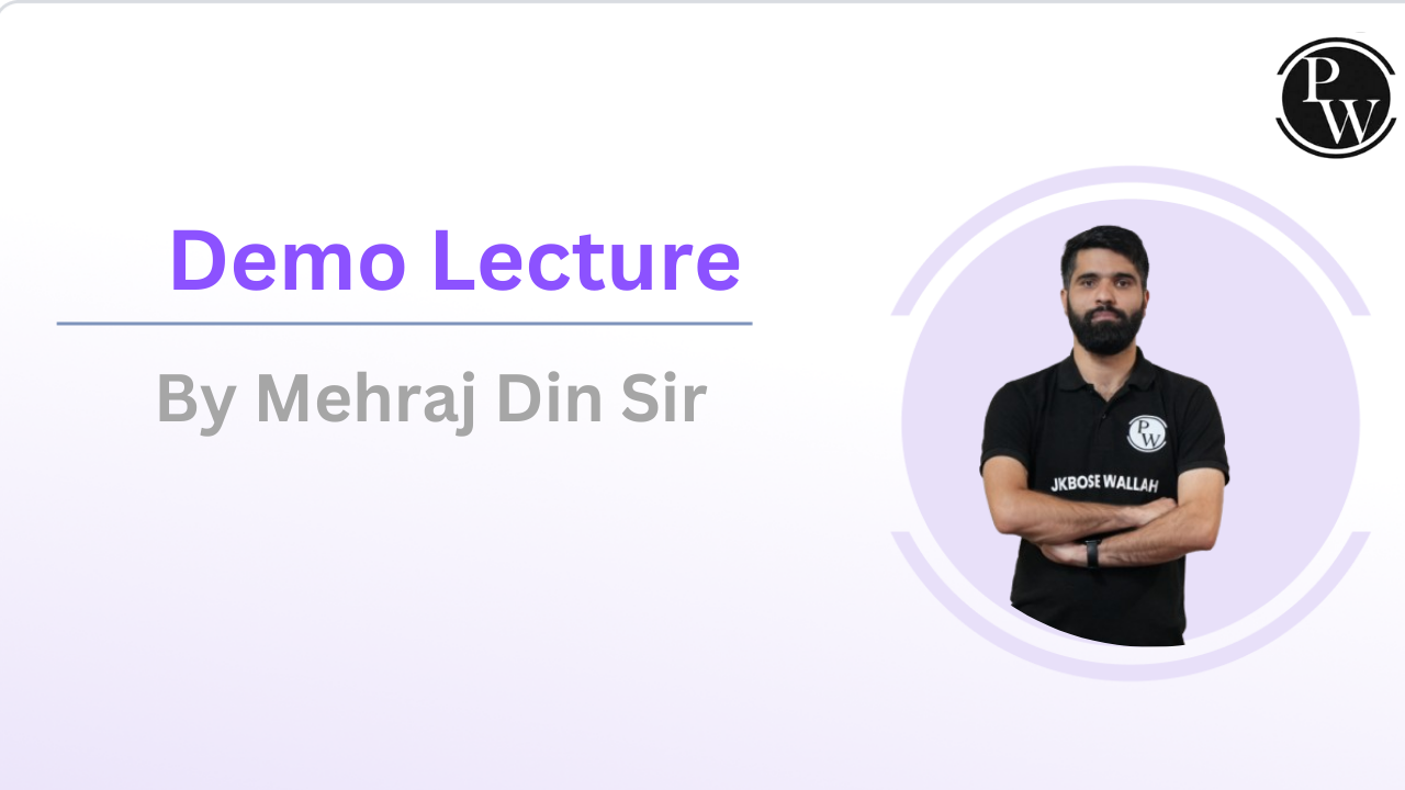 Demo Lecture By Mehraj Din Sir || Only Video	