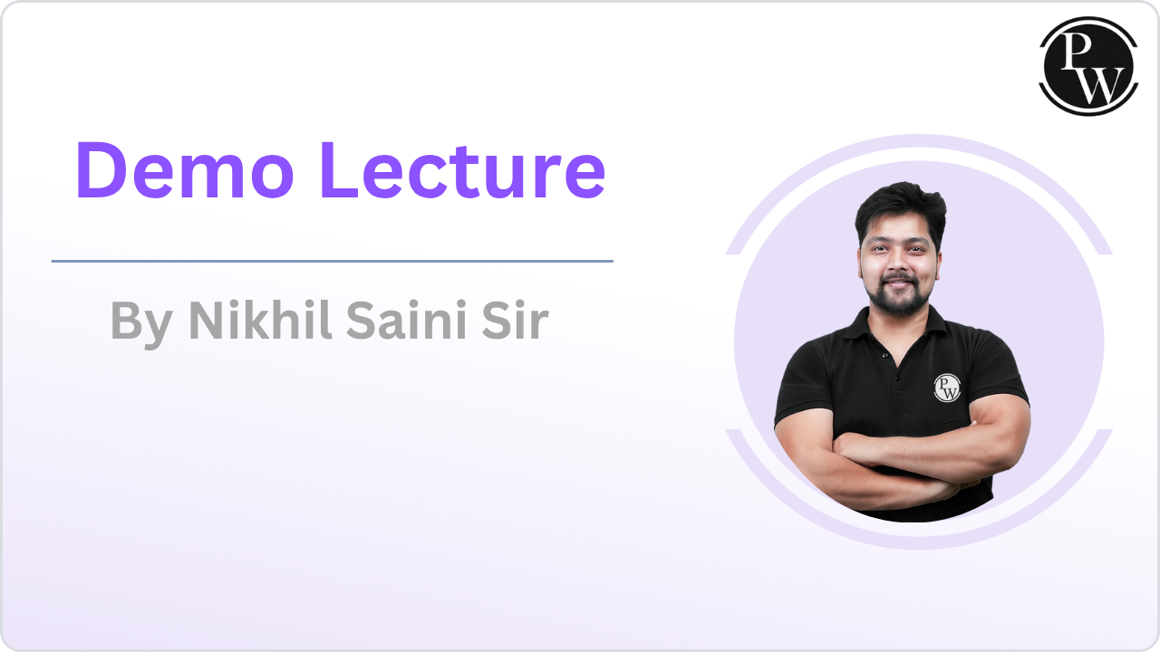 Demo Lecture By Nikhil Saini Sir     