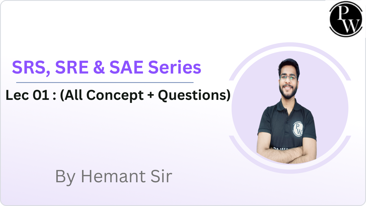 SRS, SRE & SAE Series 01 : (All Concept + Questions) || Video Only