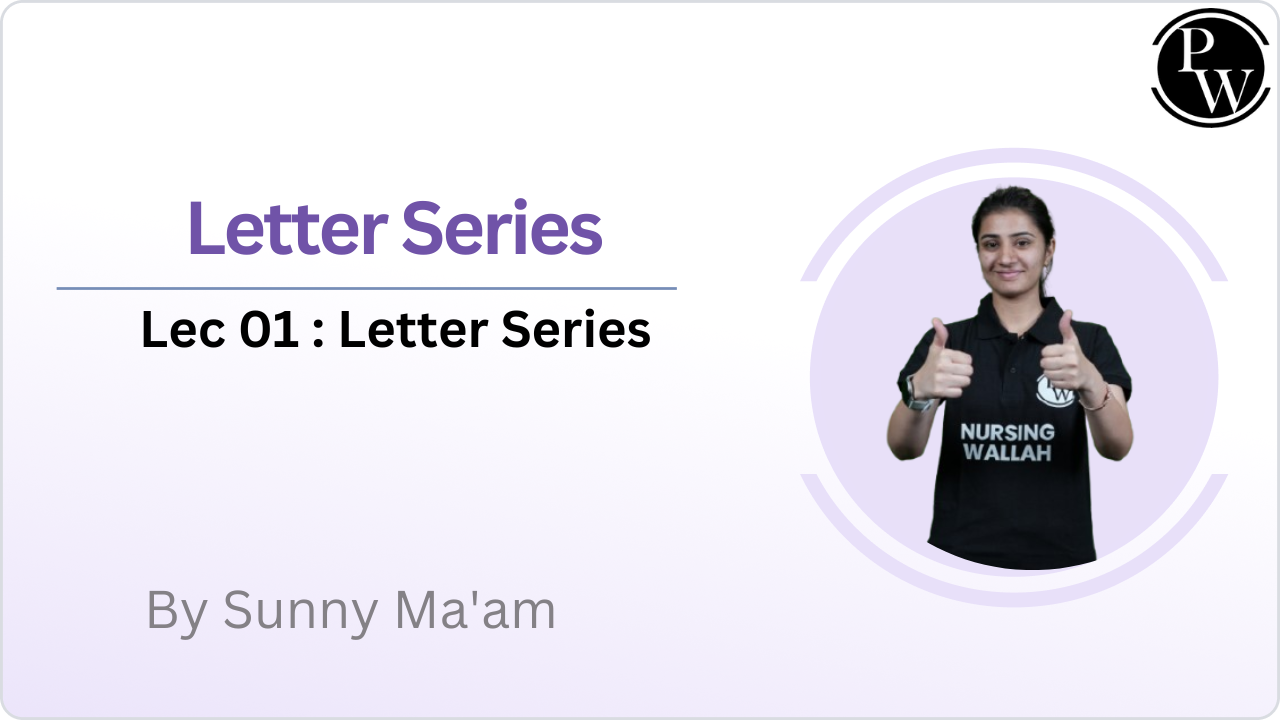 Letter Series 01 : Letter Series