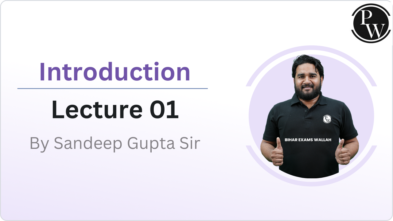 Introduction : Lecture 01