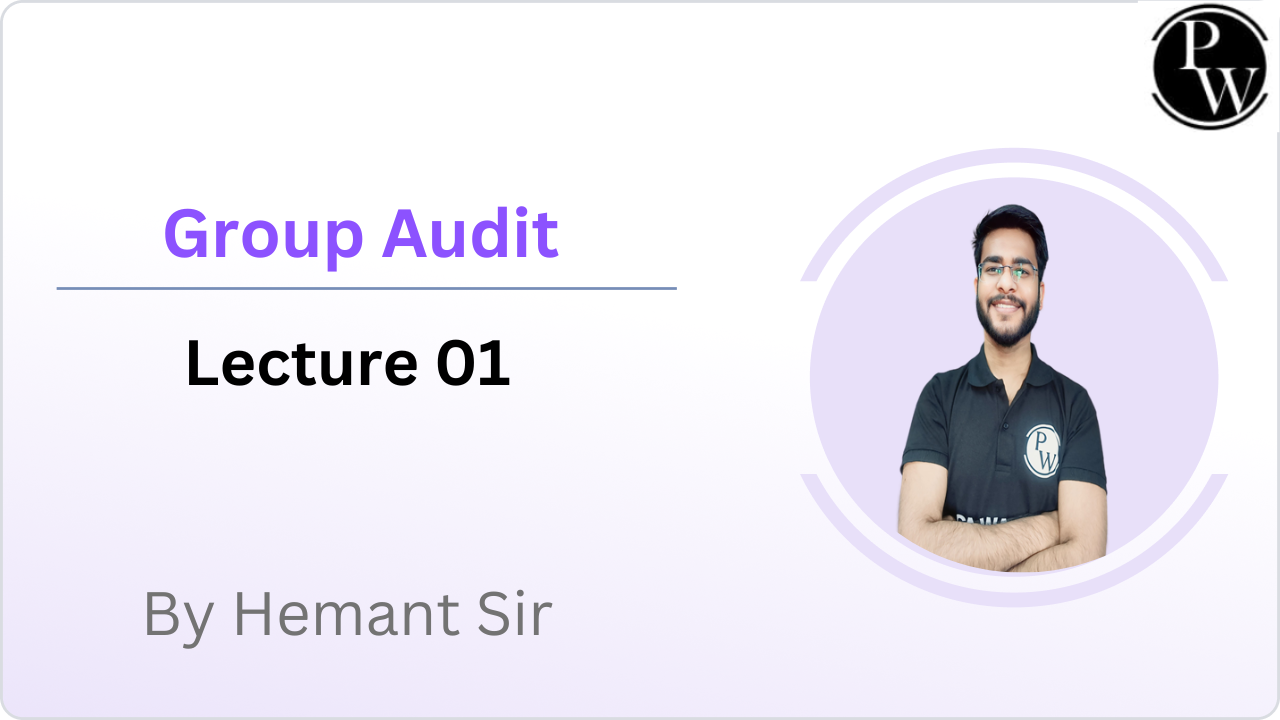 Group Audit : Lecture 01