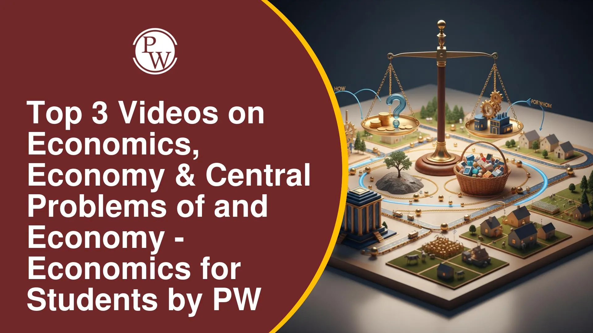 3 Best Videos on Economics, Economy and Central Problems of an Economy for Class 11 Economics by PW
