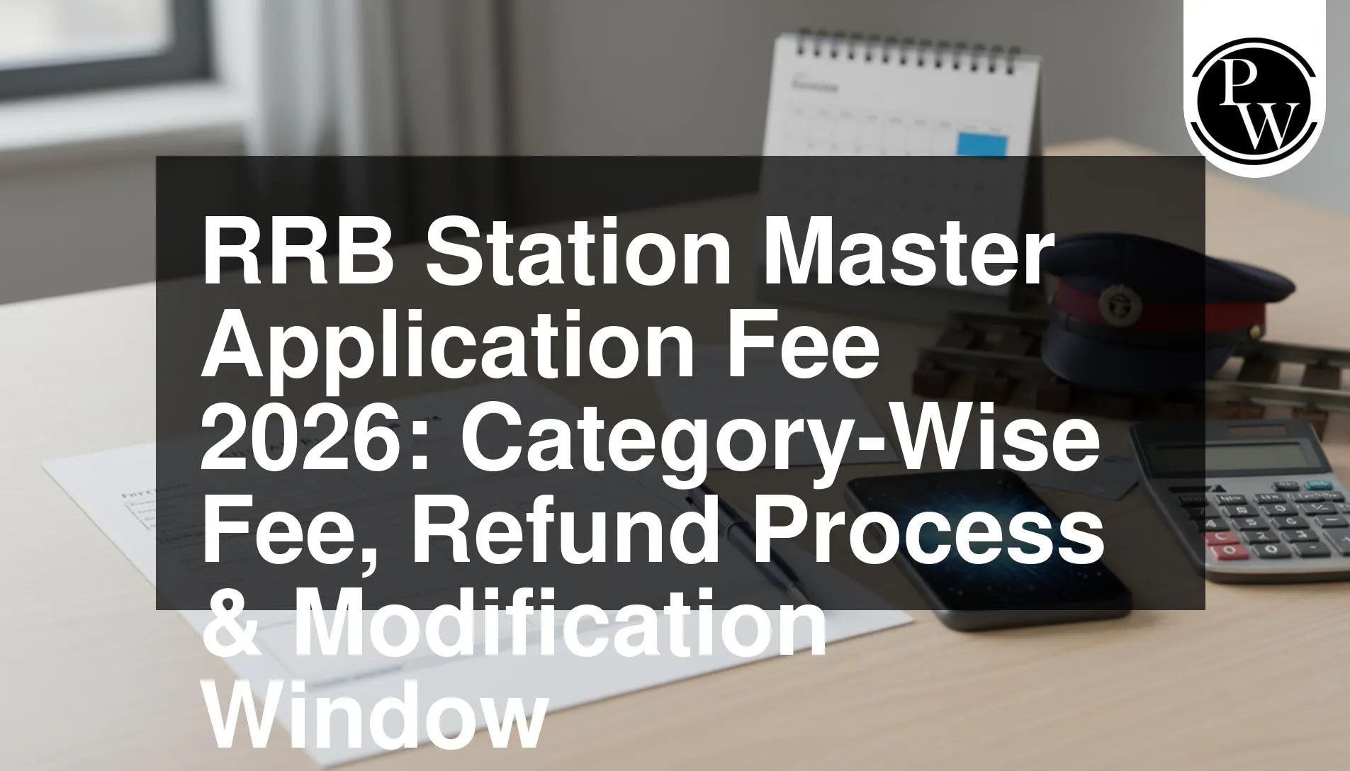RRB Station Master Application Fee 2026: Category-Wise Fee, Refund Process & Modification Window