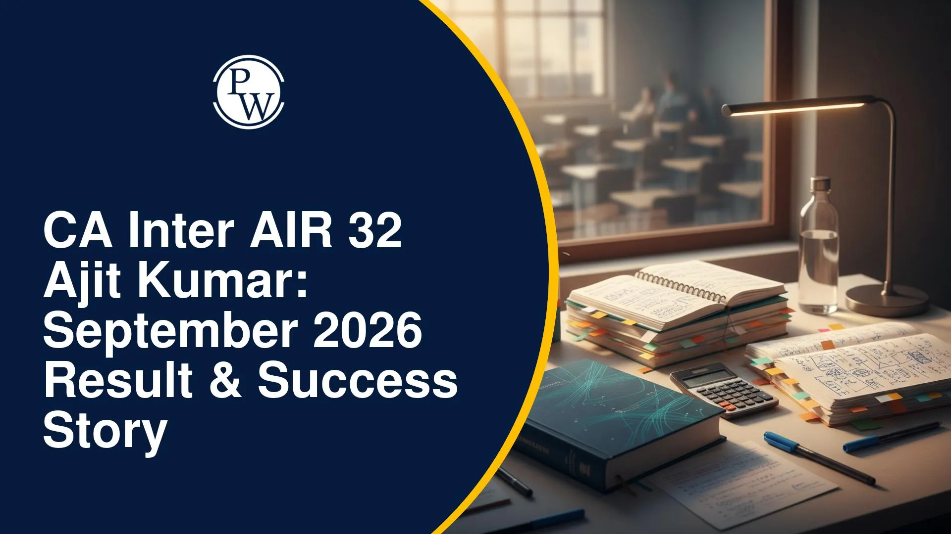 CA Inter AIR 32 Ajit Kumar: September 2026 Result & Success Story with PW