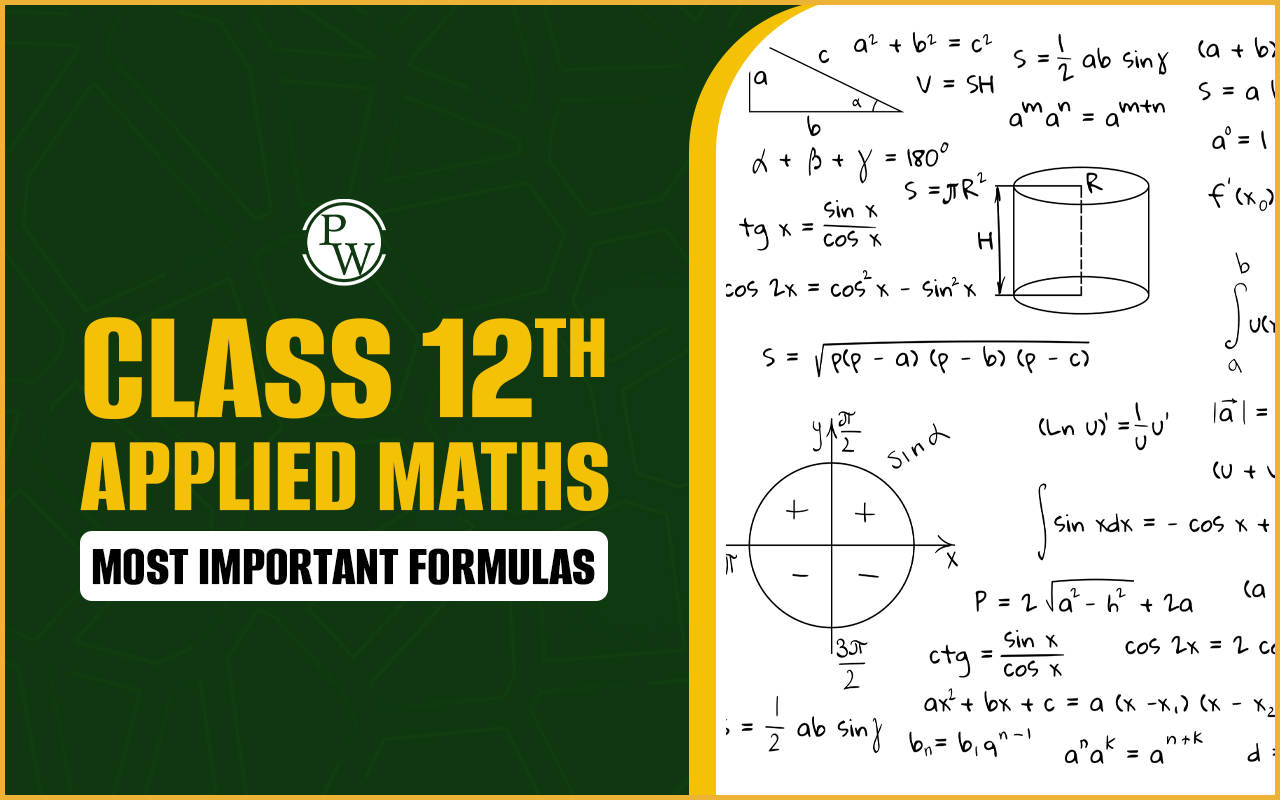 Class 12th Applied Maths Most Important Formulas