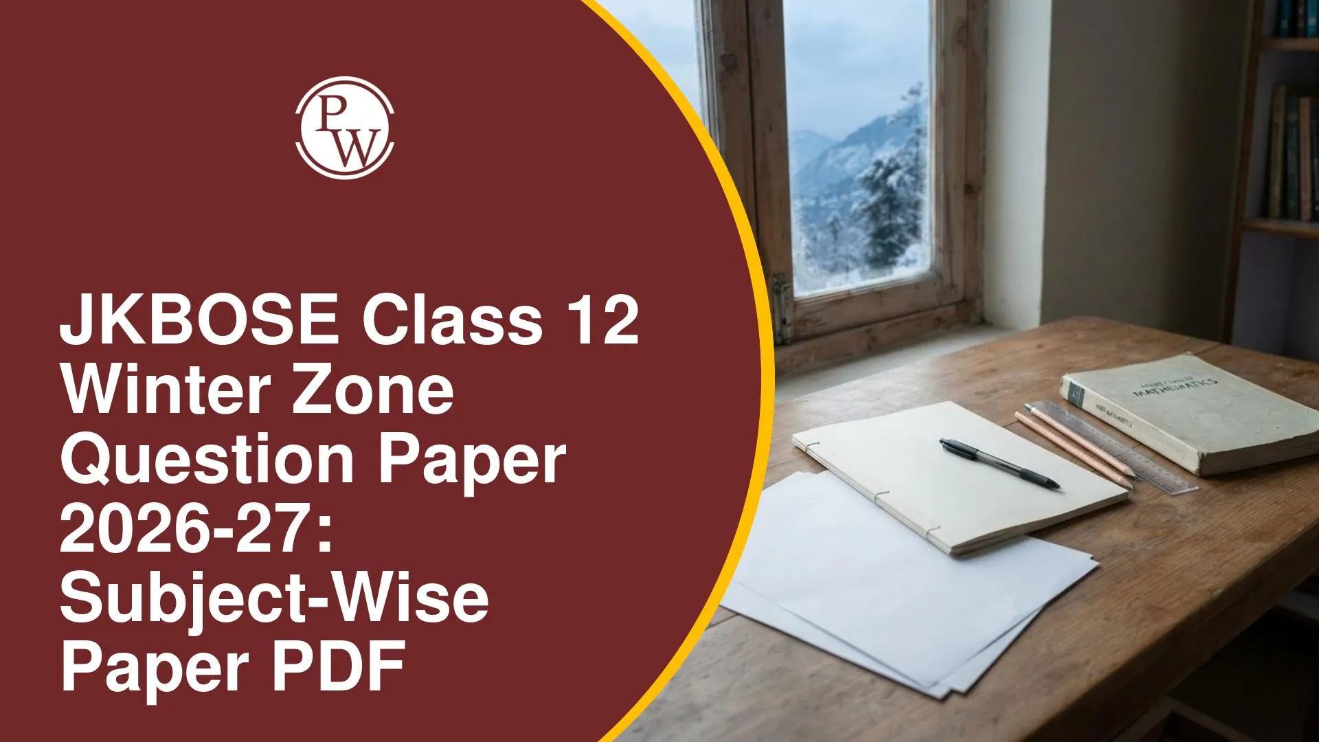 JKBOSE Class 12 Winter Zone Question Paper 2026-27