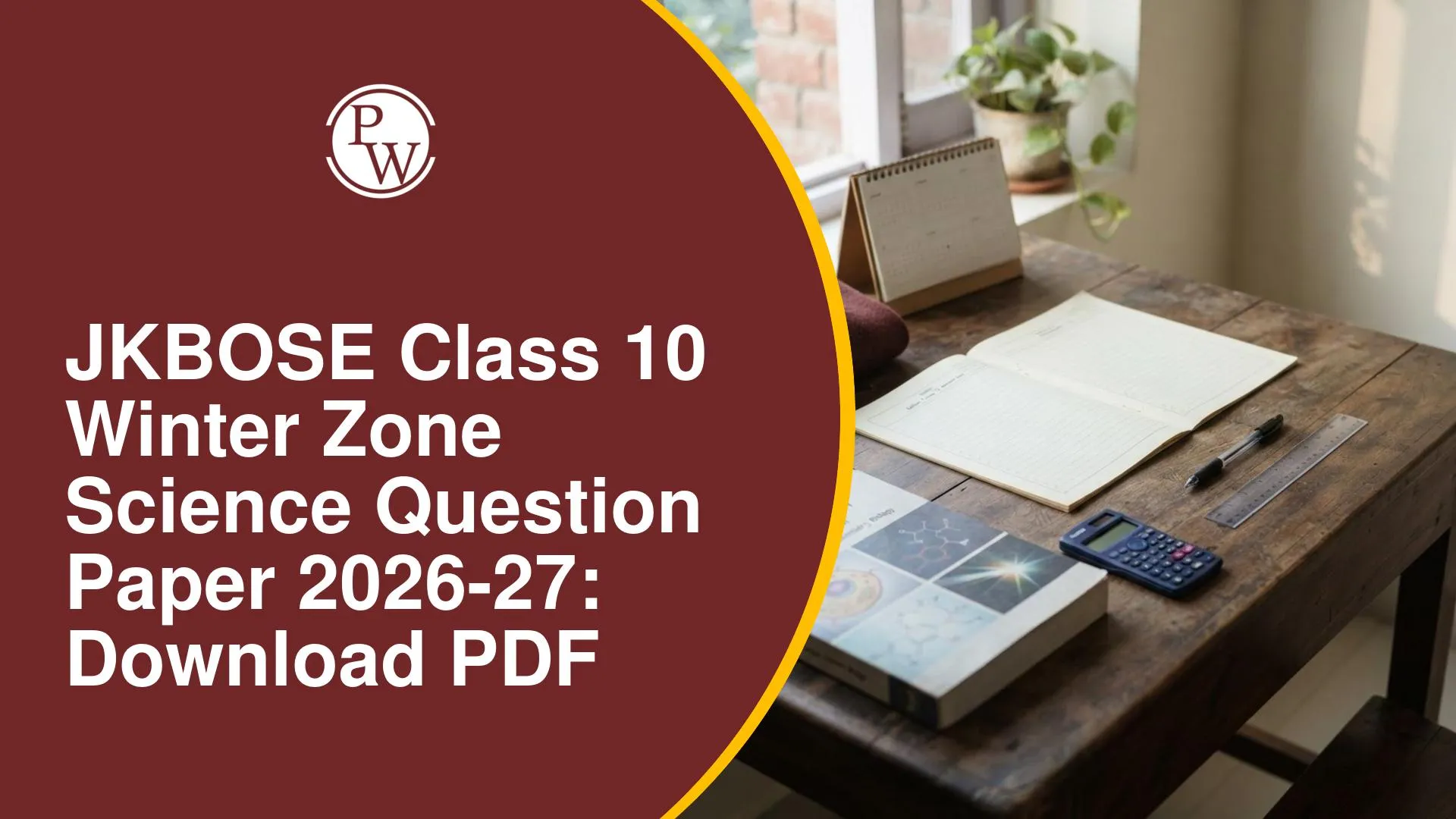 JKBOSE Class 10 Winter Zone Science Question Paper 2026-27