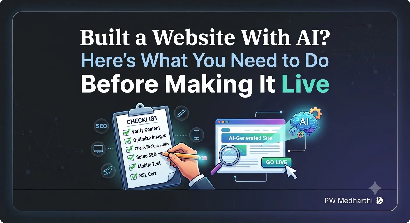 Built a Website With AI? Here's What You Need to Do Before Making It Live