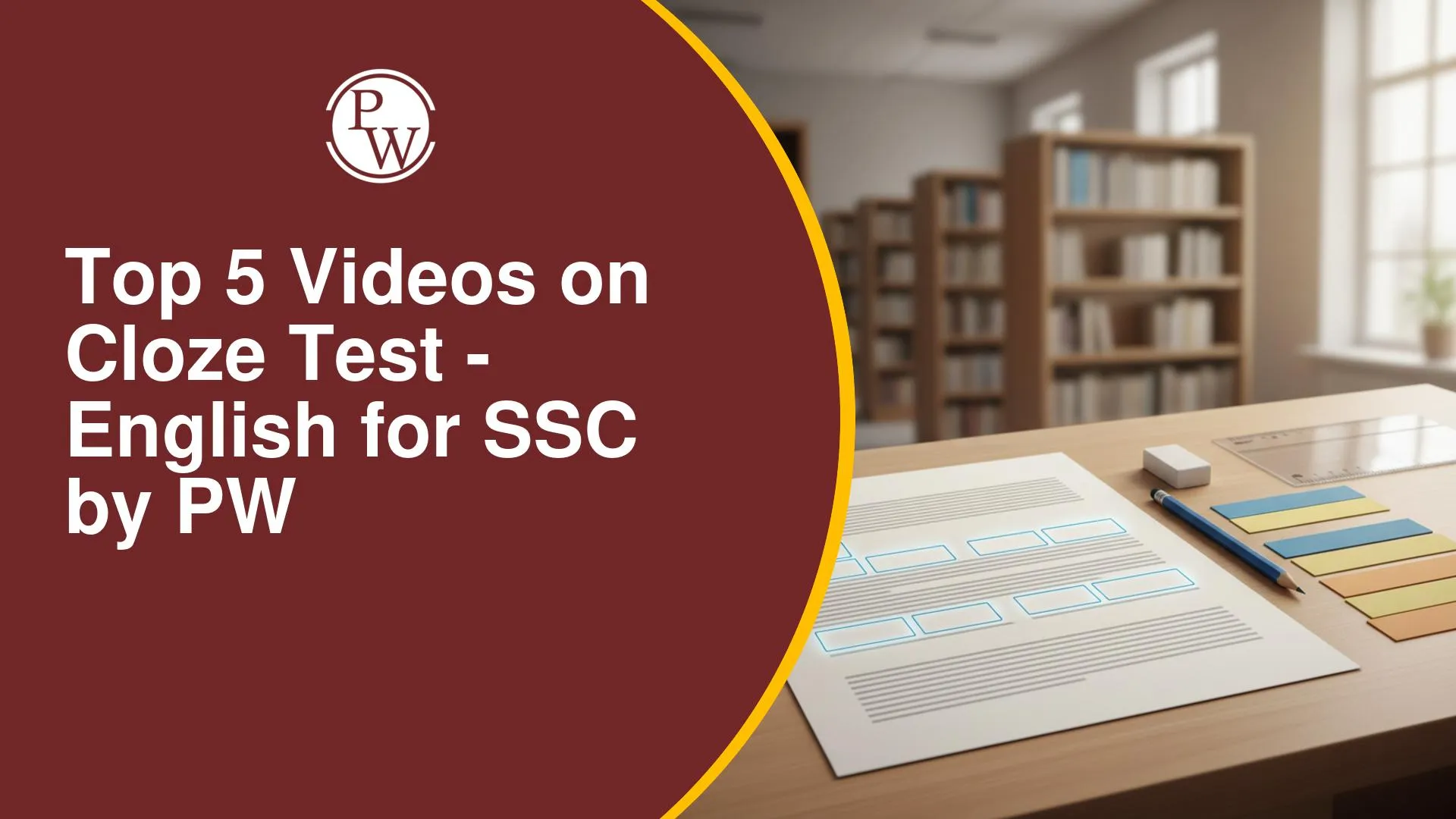 Top 5 Videos on Cloze Test for SSC English by PW