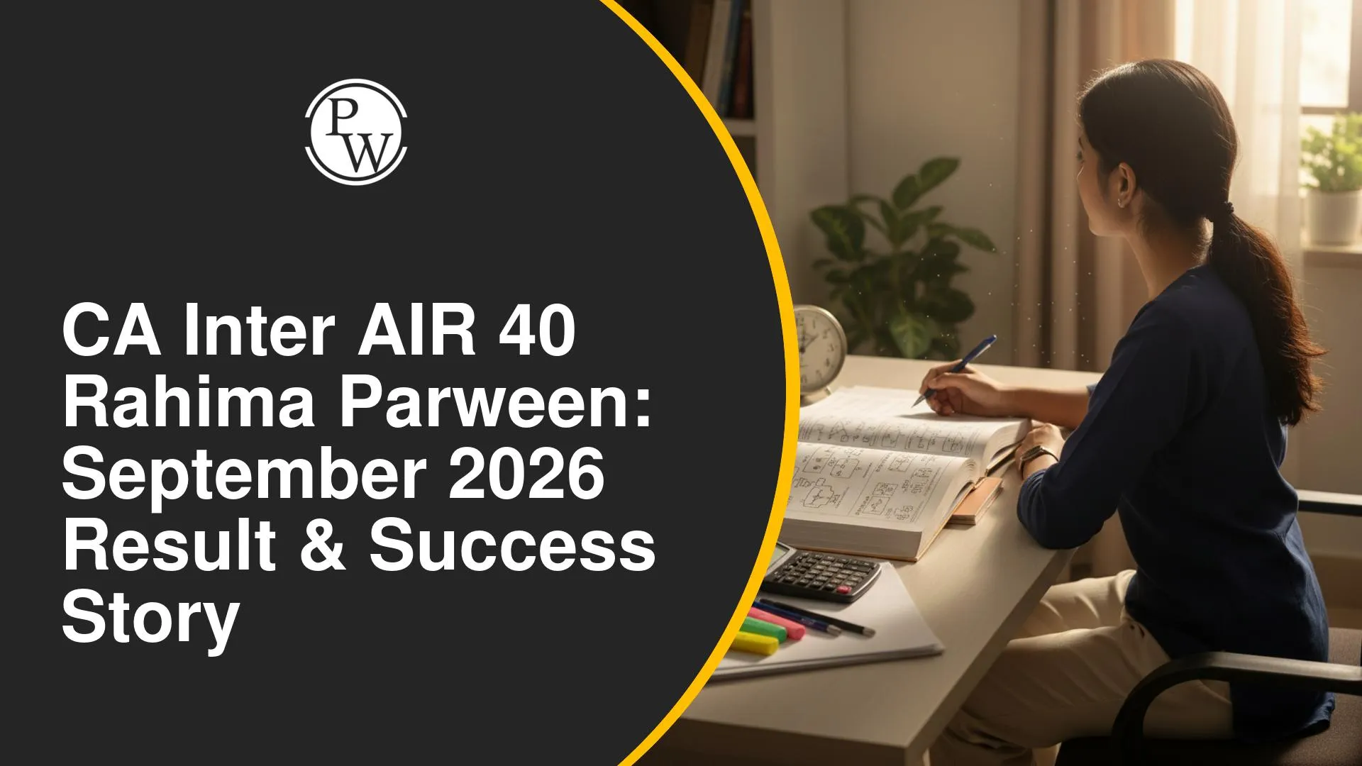 CA Inter AIR 40 Rahima Parween: September 2026 Result and Success Story with PW