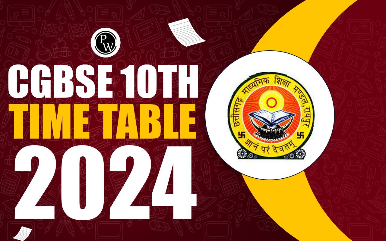 CGBSE 10th Time Table 2024