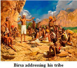 birsa addressing his tribe