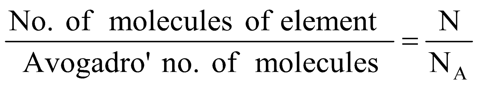 Important Formula of Atom and Molecules 